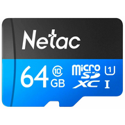  Карта памяти Netac Standard Class NT02P500STN-064G-S microSD 64Gb Class10 UHS-I, 90MB/s, без адаптера 