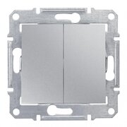  Выключатель Schneider Electric Sedna SDN0300160 двухклавишный в рамку алюминий 