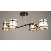  Люстра HIPER Shepard H213-4, 4х60Вт, черный/прозрачный 