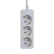  Удлинитель с заземлением Perfeo PowerMate, 1,5м, 3 розетки, белый (PF-PE-3/1,5-W) 