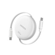  Кабель UGREEN L531 (95673) 100W USB-C to USB-C PD Fast Charging Retractable Cable Max 1м белый 