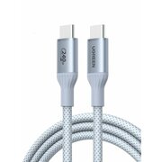  Кабель UGREEN L534 (75731) USB-C to USB-C PD Fast Charging Cable 1м серебристо-голубой 