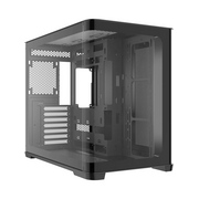  Корпус SAMA V60E Black (V60E-BKADA0X1-GL), без БП, Midi-Tower, TG, no fans, 2xUSB 3.0 + 1xUSB 3.2 Type-C, ATX, mITX 