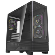  Корпус Powercase Vision Micro M6B (CVMM6B-A3), Curved Glass, Type-C, 3x 120mm ARGB PWM Fan, чёрный, mATX 