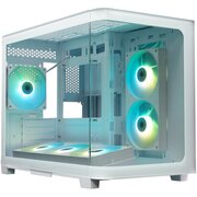  Корпус XASTRA QR500M 6ARGB-FC-C6-UC White (QR500M-1FA36A-1FA24A-1FC12A-C6-UC-WH) mATX/Aquarium/2 Curve Glass/1x360mm+1x240mm+1x120mm ARGB PWM FM fans 