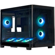  Корпус XASTRA QR500M 6ARGB-FC-C6-UC Black (QR500M-1FA36A-1FA24A-1FC12A-C6-UC) mATX/Aquarium/2 Curve Glass/360mm+240mm+120mm ARGB PWM FM fans 
