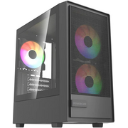  Корпус Powercase Mistral SM02 ARGB (CMMSM02B-A3), Tempered Glass, 3x120mm ARGB PWM fans, чёрный, mATX 