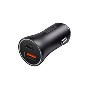  АЗУ Baseus CGJM000113 Golden Contactor Max Dual Fast Charger Car Charger U+C 60W Dark Gray 