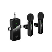  Микрофон HOCO L20C Fair dual-mic wireless microphon iP/Type-C/3.5 черный 