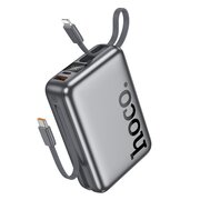  Внешний аккумулятор HOCO Q39 Eminente 22.5W+PD20WC Power bank with cable20000mAh Metal grey 