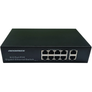  Неуправляемый коммутатор NEOMAX NMS-110PoE-1000-S, 10 портов 1000 Mbps, 8xPoE+, 220W, металл 