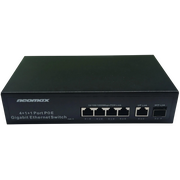  Неуправляемый коммутатор NEOMAX NMS-106PoE-1000-S, 6 портов 1000 Mbps, 4xPoE+, 1xSFP, 110W, металл 