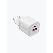  СЗУ Deppa 11475 USB-C+USB-A, PD 3.0, QC 3.0, 33W, GaN, белый 