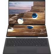  Ноутбук Asus ZenBook Duo UX8407AA-SN279X (90NB16V1-M00F80-Win11Pro) Core Ultra 9 386H 32Gb SSD1Tb Intel Arc 14" OLED Touch 3K (2880x1800) dk.grey 