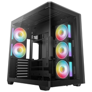  Корпус Deepcool CG590U 5F, черный, TG (aquarium), 5x120mm ARGB Fan, mini-ITX, mATX, ATX 