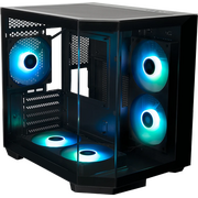  Корпус XASTRA QT400M 5ARGB-FC-C6-AC Black (QT400M-2FA24A-1FC12A-C6-AC) mATX/Aquarium/Screewless/1x120mm+2x240 ARGB PWM FC fans/Argb+PWM HUB 6port 
