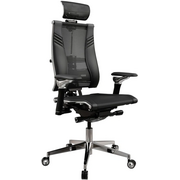  Кресло Метта Yoga Spine Triumph B2 (CC.50.15.13A) Infinity Easy Clean черный экокожа/сетка с подголов. крестов. алюминий хром 