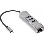  USB-концентратор TELECOM TA311C USB 3.1 Type-C--RJ-45 1000Mbps +3*USB 3.0, Aluminum Shell, 0.2м (1/140) 