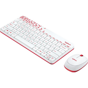  Клавиатура + мышь Logitech MK240 клав белый/красный мышь белый/красный (920-008160) 