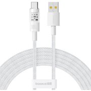  Кабель BASEUS P10373002211-00 Gem Fast Charging Data Cable USB to USB-C 100W 1m Moon White 