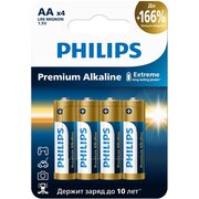  Батарейка PHILIPS LR6M4W/51 АА 1,5v LR6 4BL Premium Б0069085 