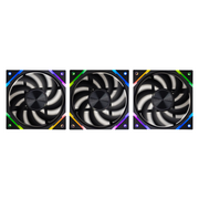  Вентилятор Eurocase EU-FN120ARGB_12 BL YH1225 Black,120 ARGB fan 3pin+AURA 5V3pin female and male connector with brown box,3pcs 