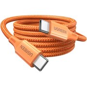  Кабель UGREEN L502 (95493) USB-C to USB-C PD Fast Charging Braided Cable 5A Max 1м оранжевый 