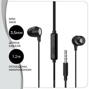  Наушники Borofone BM28 Tender sound universal earphones with mic, black 
