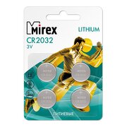  Батарейка Mirex CR2032-4BL Lithium (23702-CR2032-E4) 