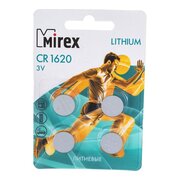  Батарейка Mirex CR1620-4BL Lithium (23702-CR1620-E4) 