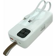  Внешний аккумулятор More Choice PB55-30 30000mAh 1USB+1Type-C+1micro-USB 3.0A PD22.5W с кабелями White 