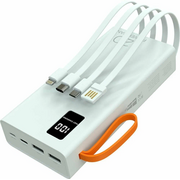  Внешний аккумулятор More Choice PB22-20 20000mAh 2USB 2.1A с кабелем White 