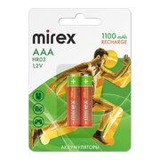  Аккумулятор Mirex Ni-MH HR03/AAA 1100mAh 1,2V (23702-HR03-11-E2) 2 шт 