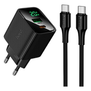  СЗУ Hoco CS83A 1USB+1Type-C 3.0A PD20W+QC3.0 быстрая зарядка для Type-C Type-C с дисплеем Black 