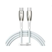  Кабель Baseus CADH000702 Type-C на Type-C Glimmer Series 100W 1м белый 