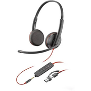  Наушники Poly Blackwire 3200 3225 черный/красный (8X229A6) 
