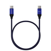  Кабель Maxvi MCw-60TT blue USB-C-USB-C, 3A 