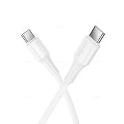  Дата-кабель HOCO X120 Beneficio 60W charging data cable C to C белый (packaged) 