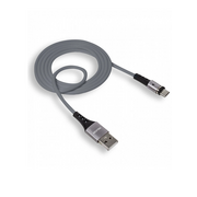  Кабель USB Walker C775, 3.1А, Micro USB,магнитный для зарядки, индикатор, серый 