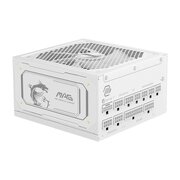  Блок питания MSI Mag A1000GL PCIE5 White (306-7ZP9B51-CE0) 1000W, 80+ Gold, полностью модульный, ATX 3.1, PCIE5.1, Белый, RTL 