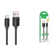  Дата-кабель HOCO X115 Surpass 100W fast charging data cable Type-c Black 
