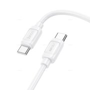  Кабель Hoco X115 Type-C на Type-C 60W 1м силиконовый белый 