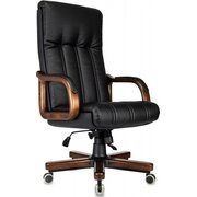  Кресло Бюрократ T-9932Walnut/ECO-B черный экокожа крестов. металл/дерево 
