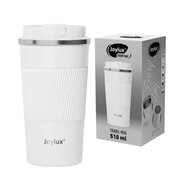  Термокружка JOYLUX Every Day 700293 нерж, 510мл силиконовый рукав, белый матовый 
