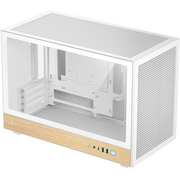  Корпус Deepcool CH260 Wood WH, TG, mini-ITX, mATX, белый 