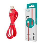  Кабель силиконовый VIXION Pro VX-12i (02977) USB-Lightning 8 pin, 1м, красный 