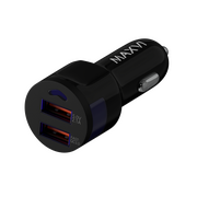  АЗУ Maxvi CCM-522 black 5.2A, 2xUSB, QC3.0 подсветка синяя 