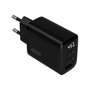  Cетевое зарядное устройство Magssory ACH008 Digit 45W GaN, с дисплеем и функцией быстрой зарядки черный 