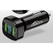  Автомобильное зарядное устройство Carlive CR30 2USB 5V/3.1A с инд. вольтметра Black без упаковки 10pcs 