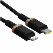  Кабель Baseus P10377800U01-02 Dura Series Fast Charging Cable Type-C to iP 20W 2m Gold+Black, 